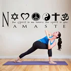 Namaste Yoga, цитата, логотип, индуированный дух, ламбинская Йога, индуический логотип, вдохновляющая цитата, настенная наклейка, виниловый Декор LW276
