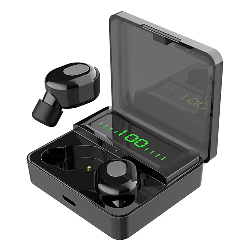 Bluetooth-гарнитура с цифровым дисплеем IG-Tws 5 0 ультратонкая Спортивная беспроводная