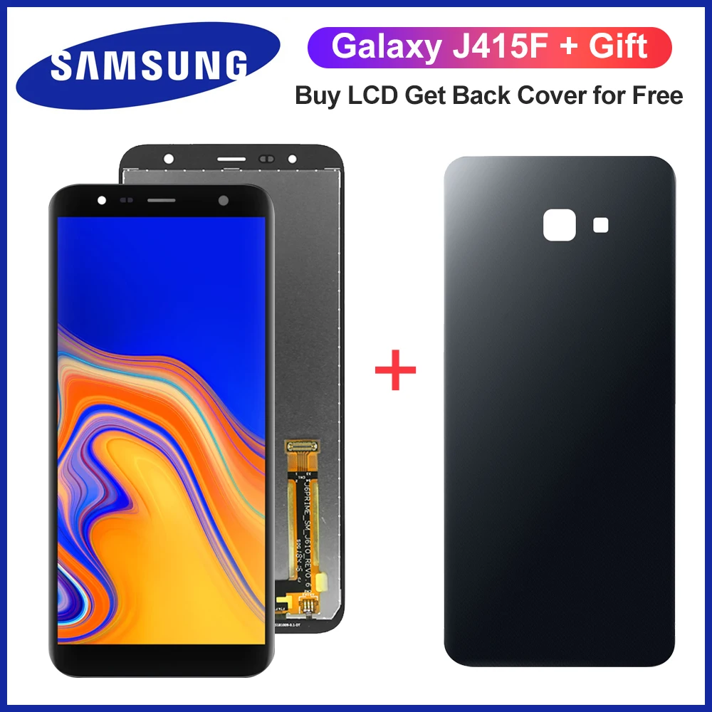 

100% Original 6.0'' LCD For Samsung Galaxy J4+ 2018 J4 Plus J415 J415F J410 LCD Display Touch Screen Sensor+battery cover
