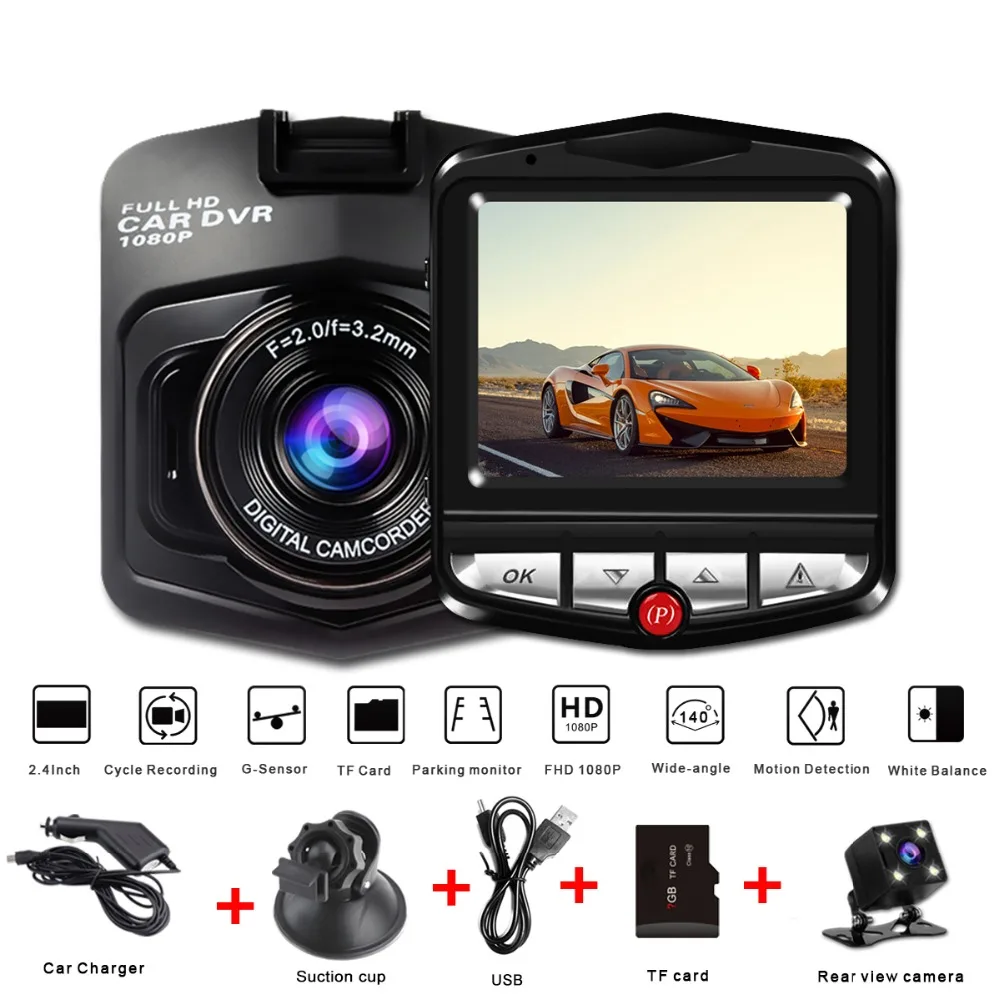 GT300 Dash камера Мини Автомобильный цифровой видеорегистратор Full HD 1080P цифровой рекордео для видеорегистратора авто видеорегистратор монитор обнаружения
