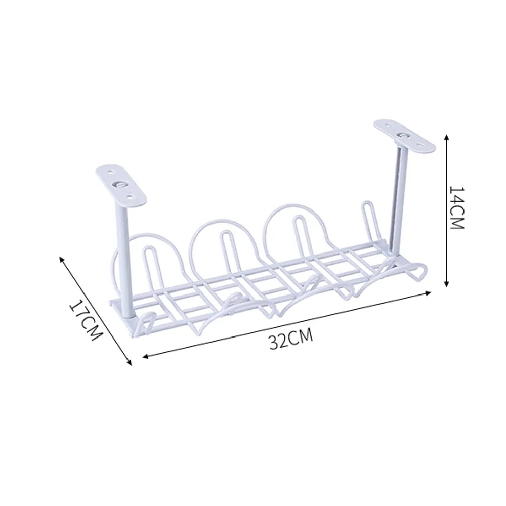 

Under Table Storage Rack Cable Rack Shelf Table Bottom Socket Holder Hanging Rack Line Finishing Home Office Desk Wire Organizer