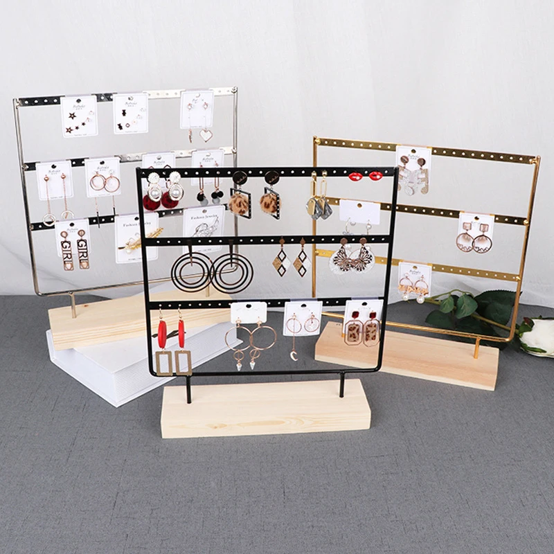 

Earring Holder 3-Tier Ear Stud Holder Earring Stand Display Rack Earrings Earrings Necklace Display Holder Hanger Rack XH8Z