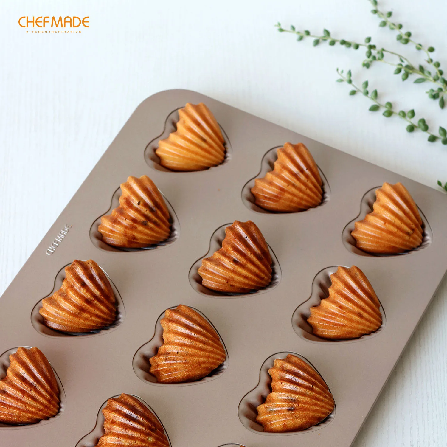 CHEFMADE Madeleine форма для выпечки тортов 12 полости с антипригарным покрытием в форме