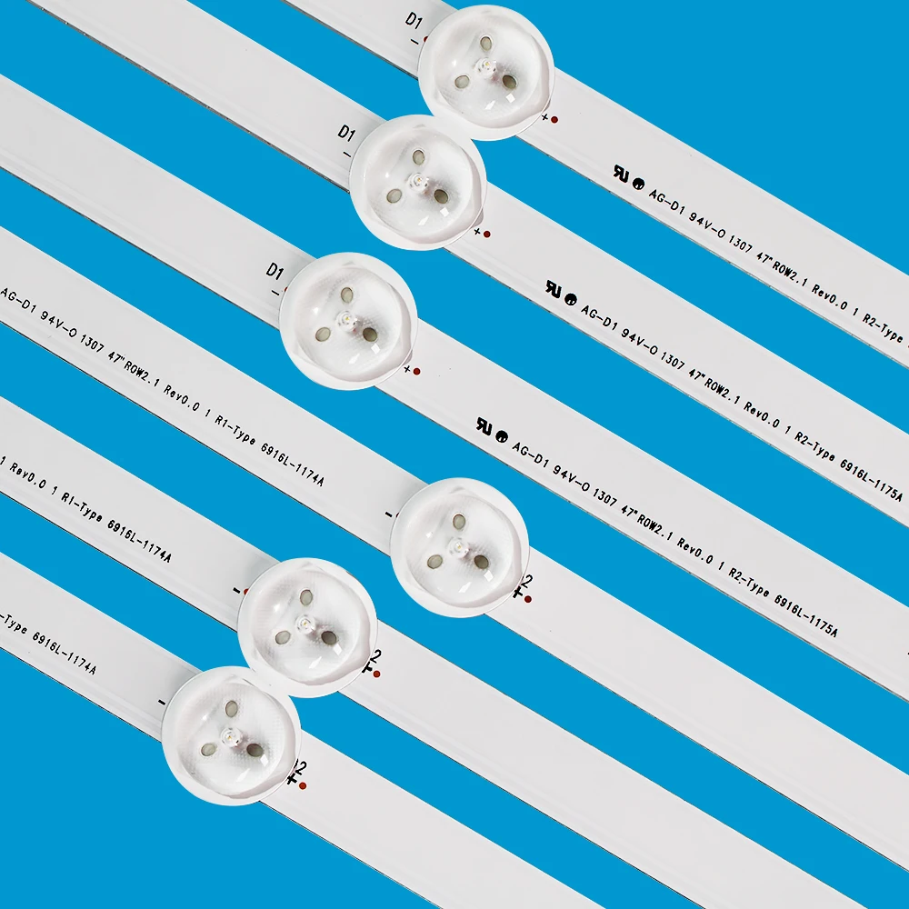 12 шт./компл. Новинка 47 &quotLG 4712 шт. x 47&quot R1/R2/L1/L2 светодиодная подсветка для LG 47LN519C 6916L