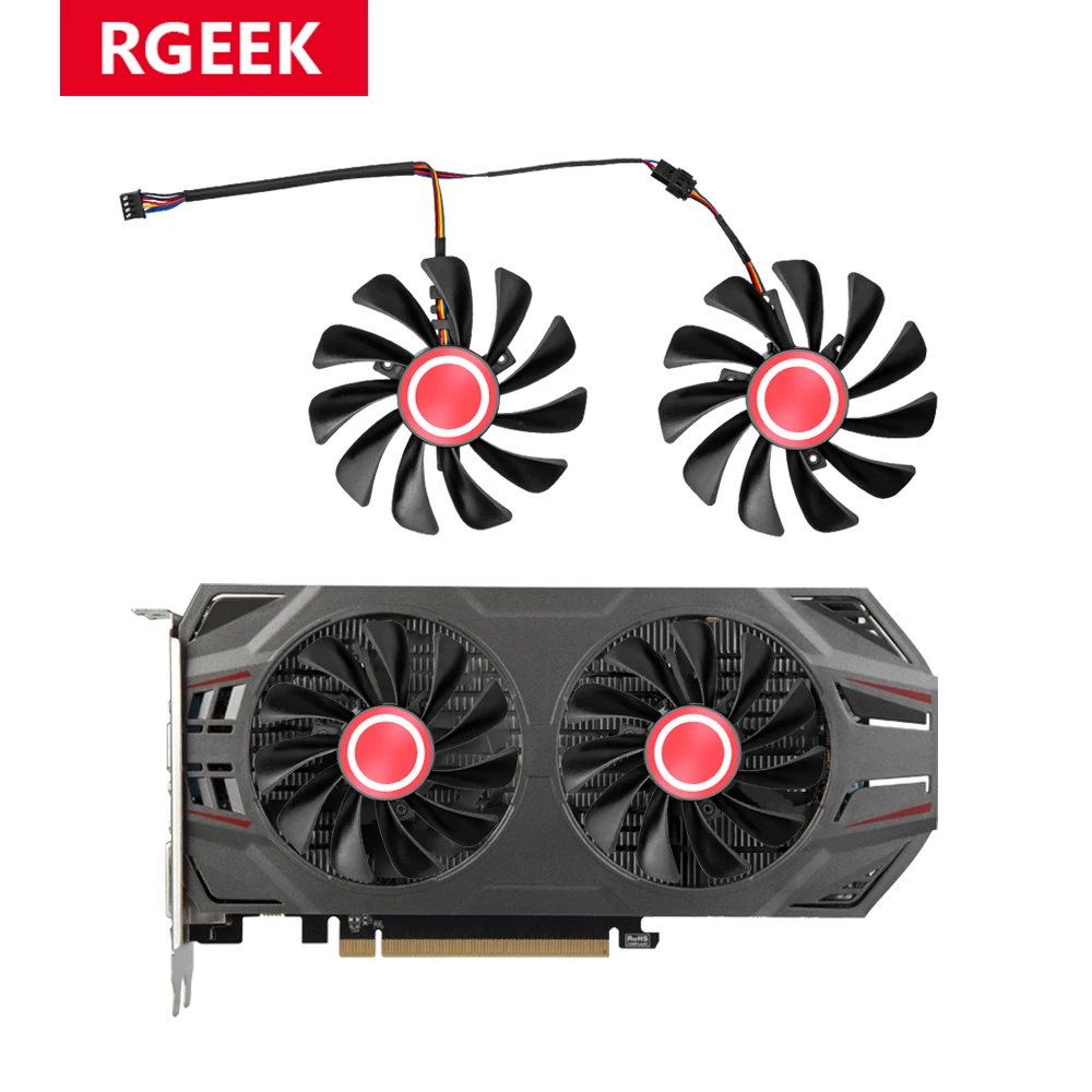 2 шт./компл. 95 мм Φ CF1010U12S CF9010H12S XFX RX580 FDC10U12S9-C для охлаждения графической карты HIS RX 590