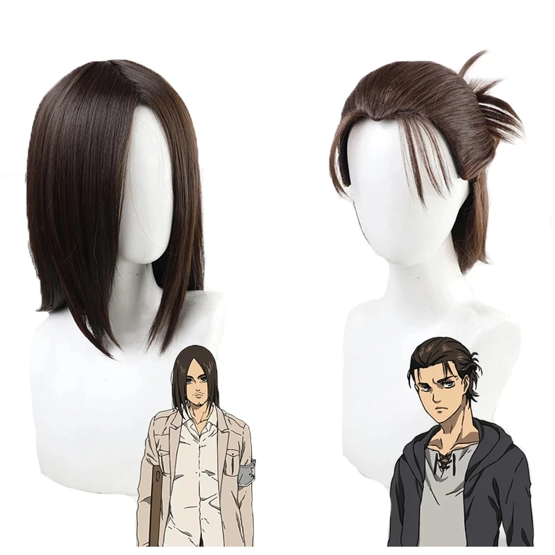 Парик для косплея Эрена джейгера из атаки на Титанов термостойкие синтетические