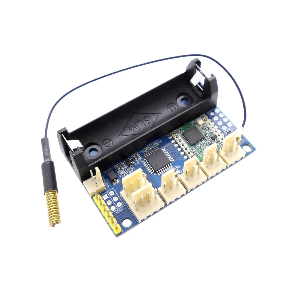 LoRa радио узел v1.0 RFM95 RFM98 Ra-02 SX1276 Sx1278 433/868/915 МГц 2,4G беспроводной модуль узла ATmega328P 14500 чехол для аккумулятора