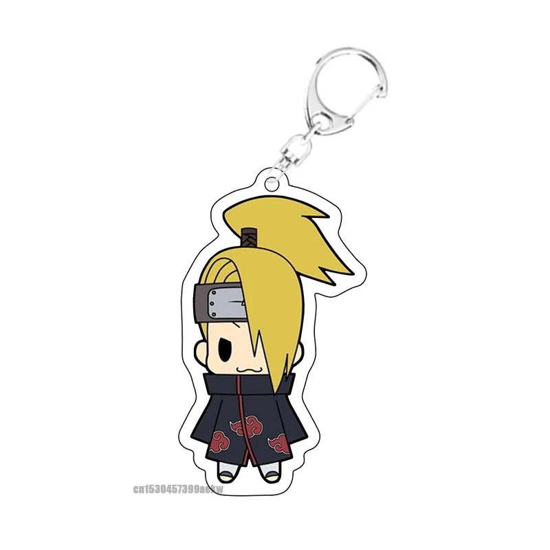 Naruto Anime Figures Keychain Accessories Cartoon Kawaii Akatsuki Uchiha Itachi Acrylic Keychain Holder Toys for Children Gift images - 6