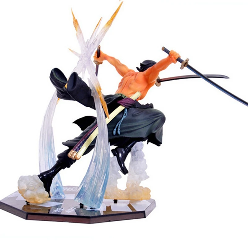 16cm anime zoro ronoa three knife phantom ghost cut ver sauron action pvc action figure collectible model toy free global shipping