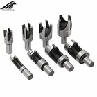 Набор сверл с заглушкой для древесины, набор сверл из углеродистой стали с хвостовиком 10 мм, 8 шт.компл., 58, 12, 38, 14 дюйма, 6101316 мм