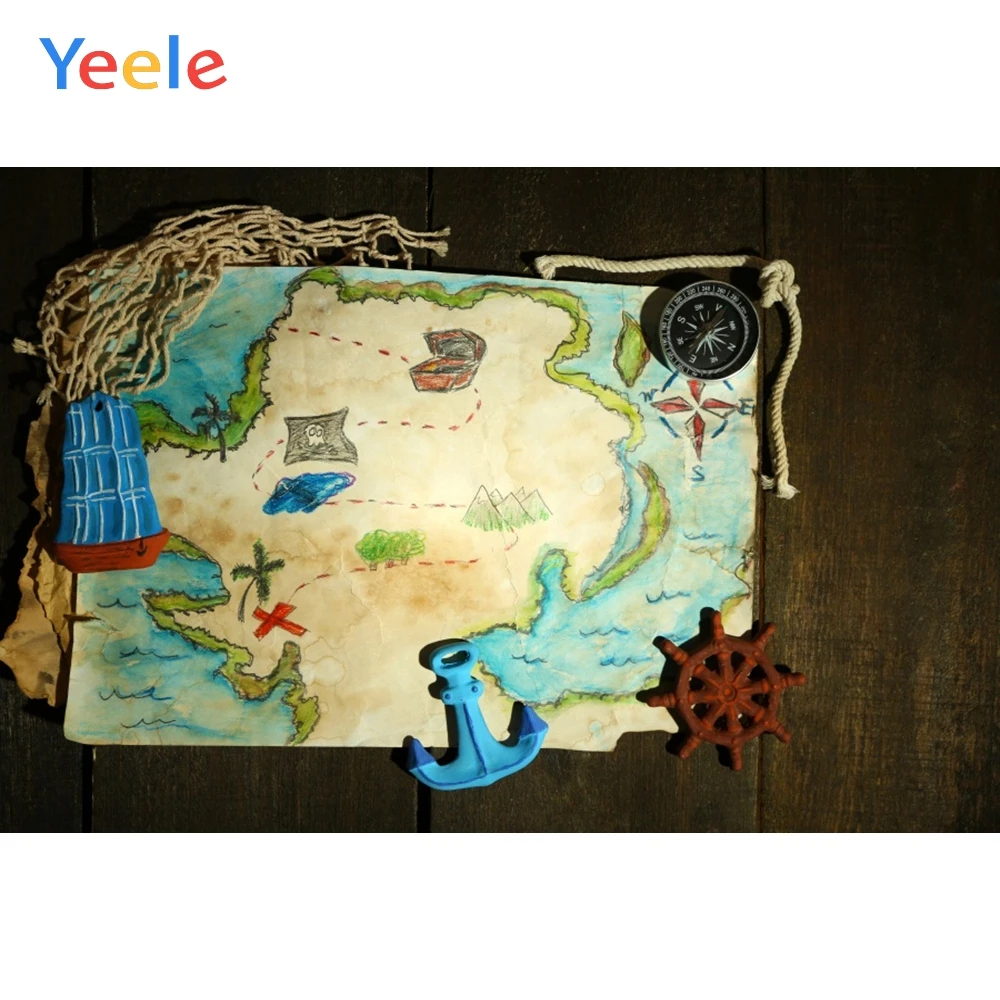 Фон для фотосъемки Yeele с изображением черепа острова пиратов морского капитана