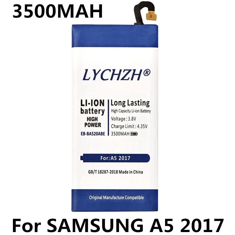 100% оригинальный новый Топ бренд 3500 мА/ч батарея для Samsung A5 2017 SM A520F A520F/DS A520K A520L A520S EB