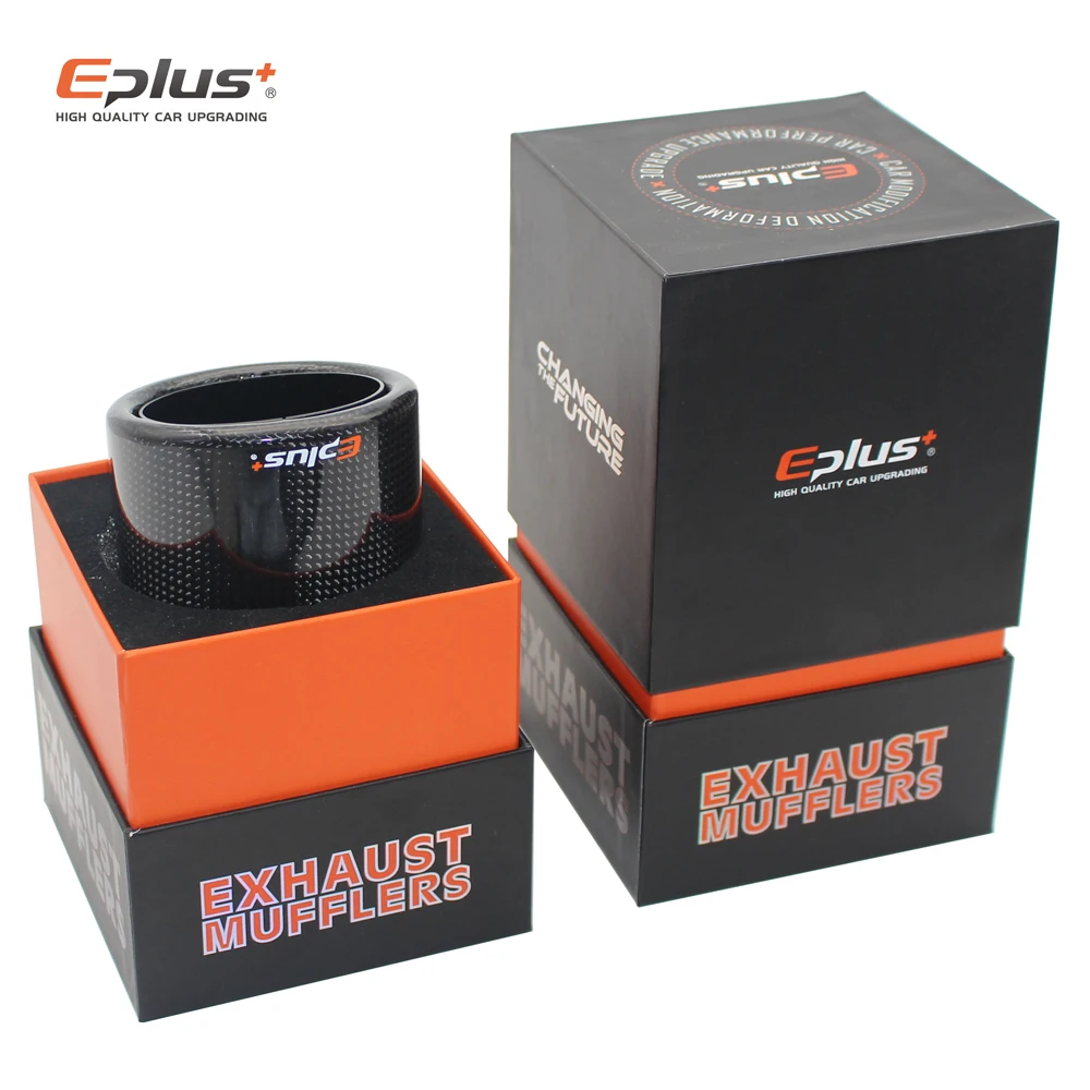 EPLUS автомобильный глянцевый глушитель из углеродного волокна наконечник