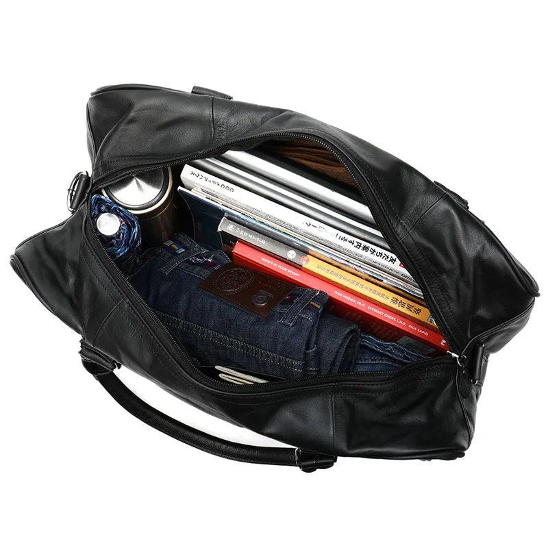 WESTAL большие вместительные мужские дорожные сумки из натуральной кожи