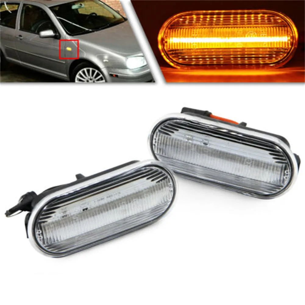 

Turn Signal Side Marker Light 12V Amber Car Clear Dynamic Kit Brand New
