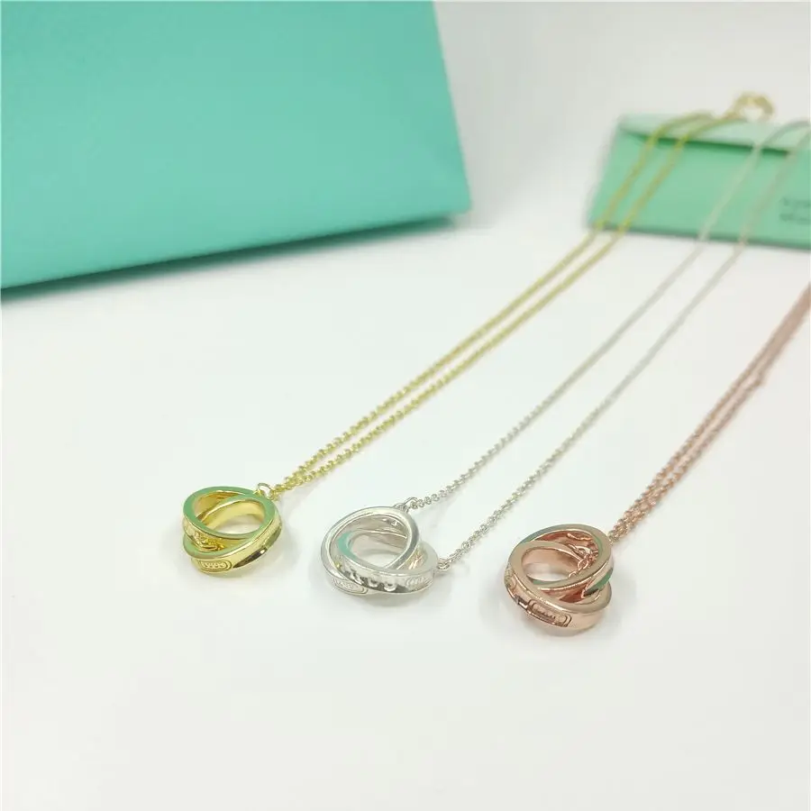 

S925 sterling silver buckle ring necklace, classic and fashionable , Original 1:1, birthday gif