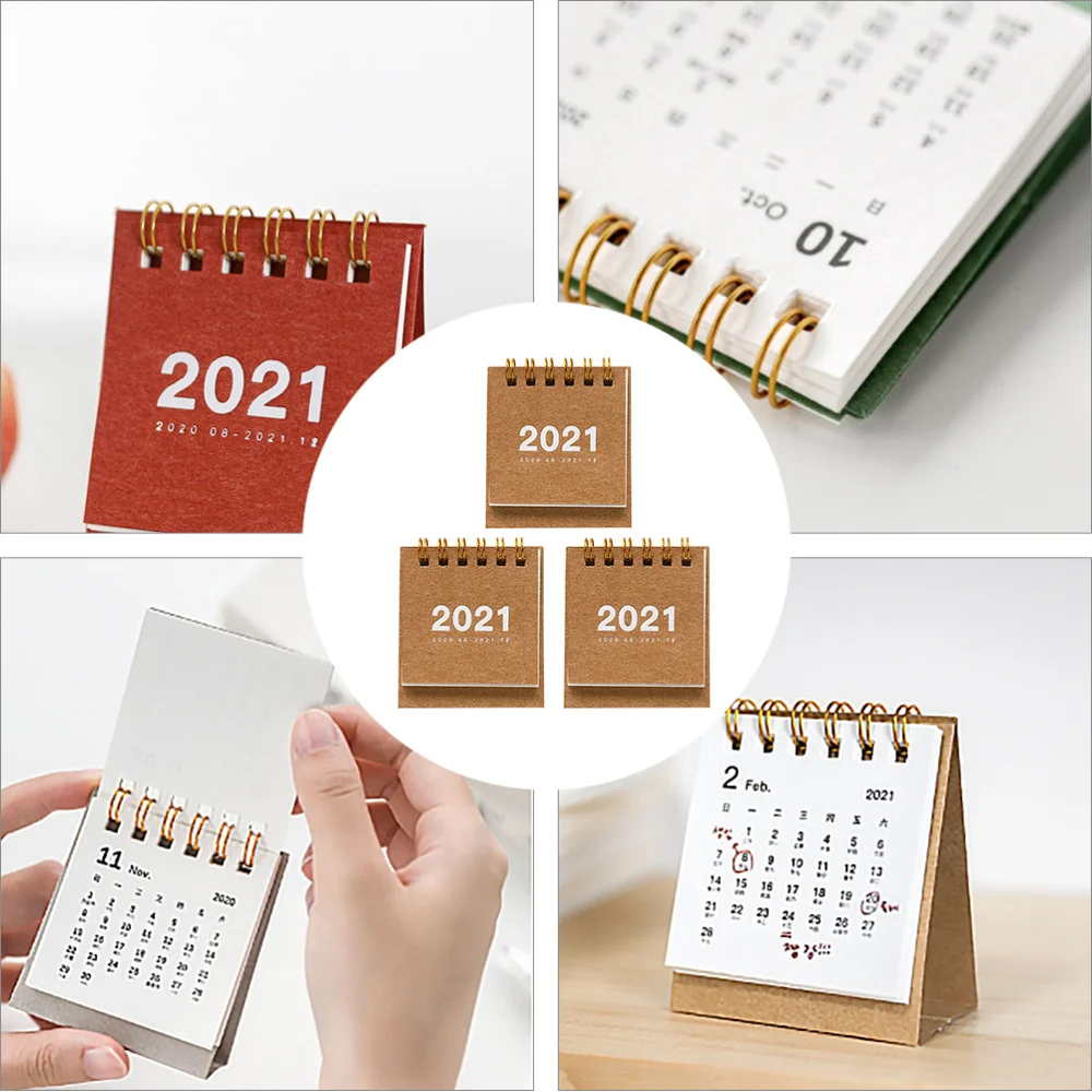 3 шт. портативный настольный календарь бумажный офисный (китайская