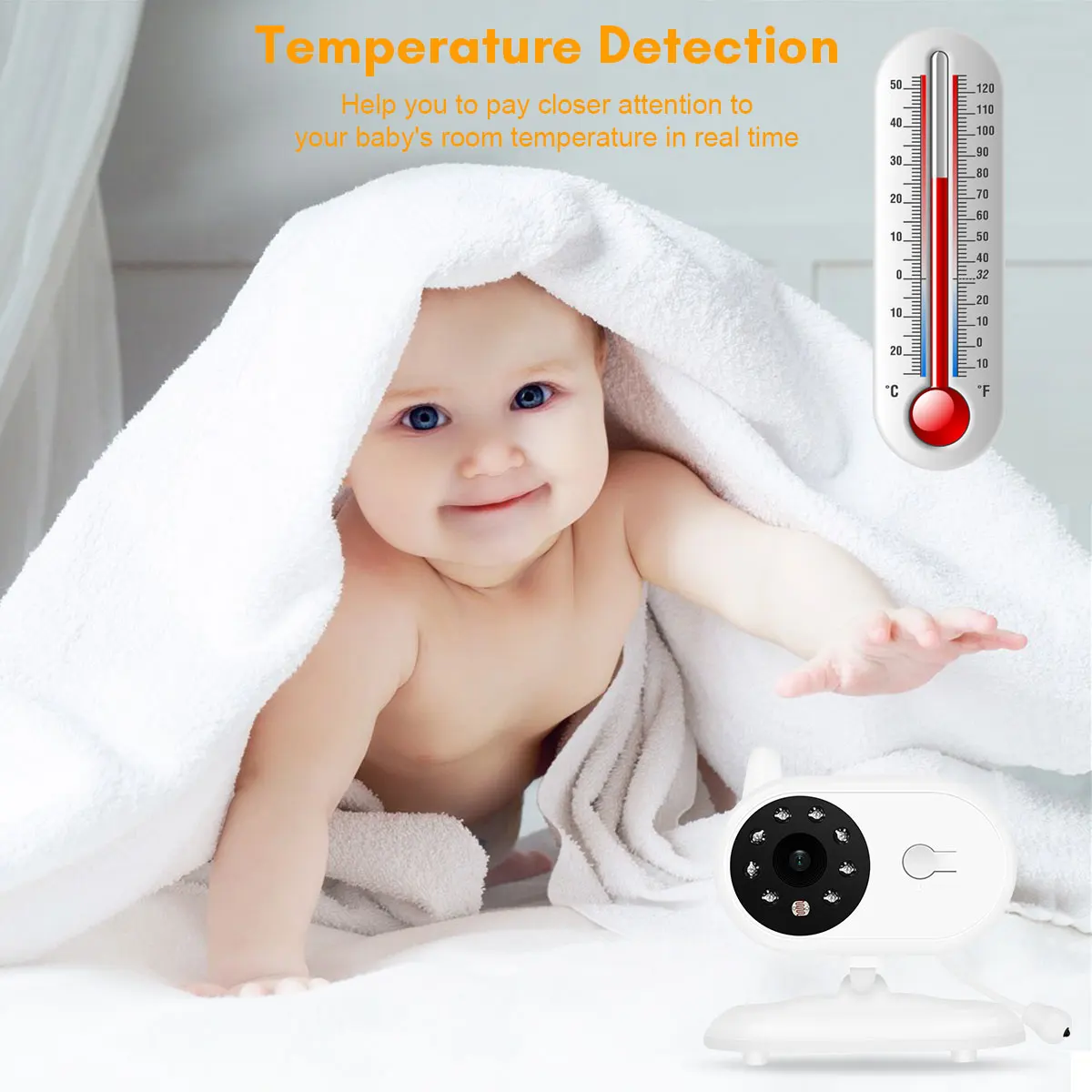 Babyphone детская камера беспроводная 3,5 дюймов ЖК-экран Аудио Видео Детский Монитор радио няня музыкальный домофон портативная камера для телефона