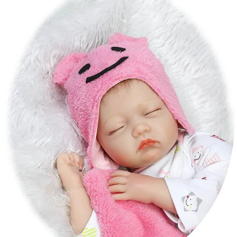 

1 Set Girl Doll 55cm Pink Girls Clothes Toys Costume Baby Newborn Toy Hat Nipple Bottle Lifelike Toddler Gifts Pink Cartoon