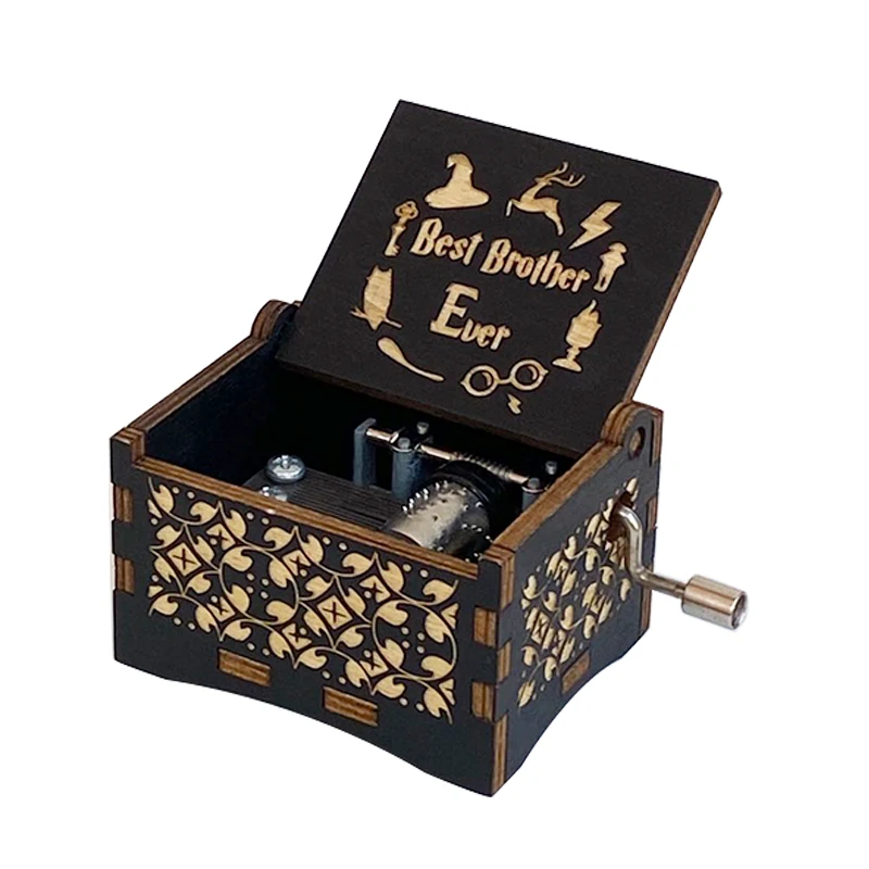 Новая деревянная резная музыкальная шкатулка королева Хэллоуина дарит красивой