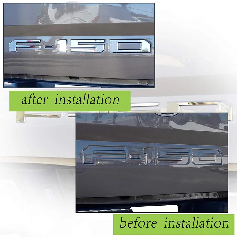 Клей F150 накладные буквы для задней двери 3D эмблема наклейка 2018 2019 (хром)|Эмблемы| |