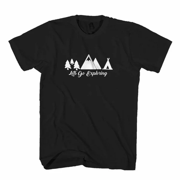 

Let's Go Exploring Mountain Camping Modern Trendy Man's T-Shirt