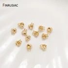 50100 шт. Соединительная застежка, фитинг 3 мм4 мм, Шариковая цепочка, обжимные Концевики, бусины для изготовления ювелирных изделий своими руками, боковые наконечники с двумя чашками