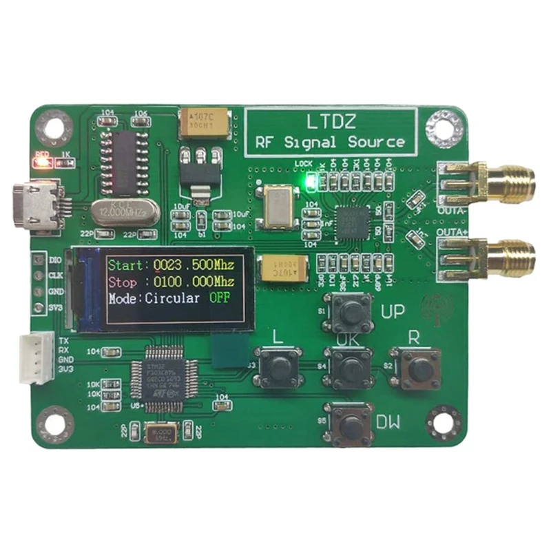 

LTDZ MAX2870 STM32 23,5-6000 МГц модуль источника сигнала USB 5 в питание частоты и режимы аксессуар