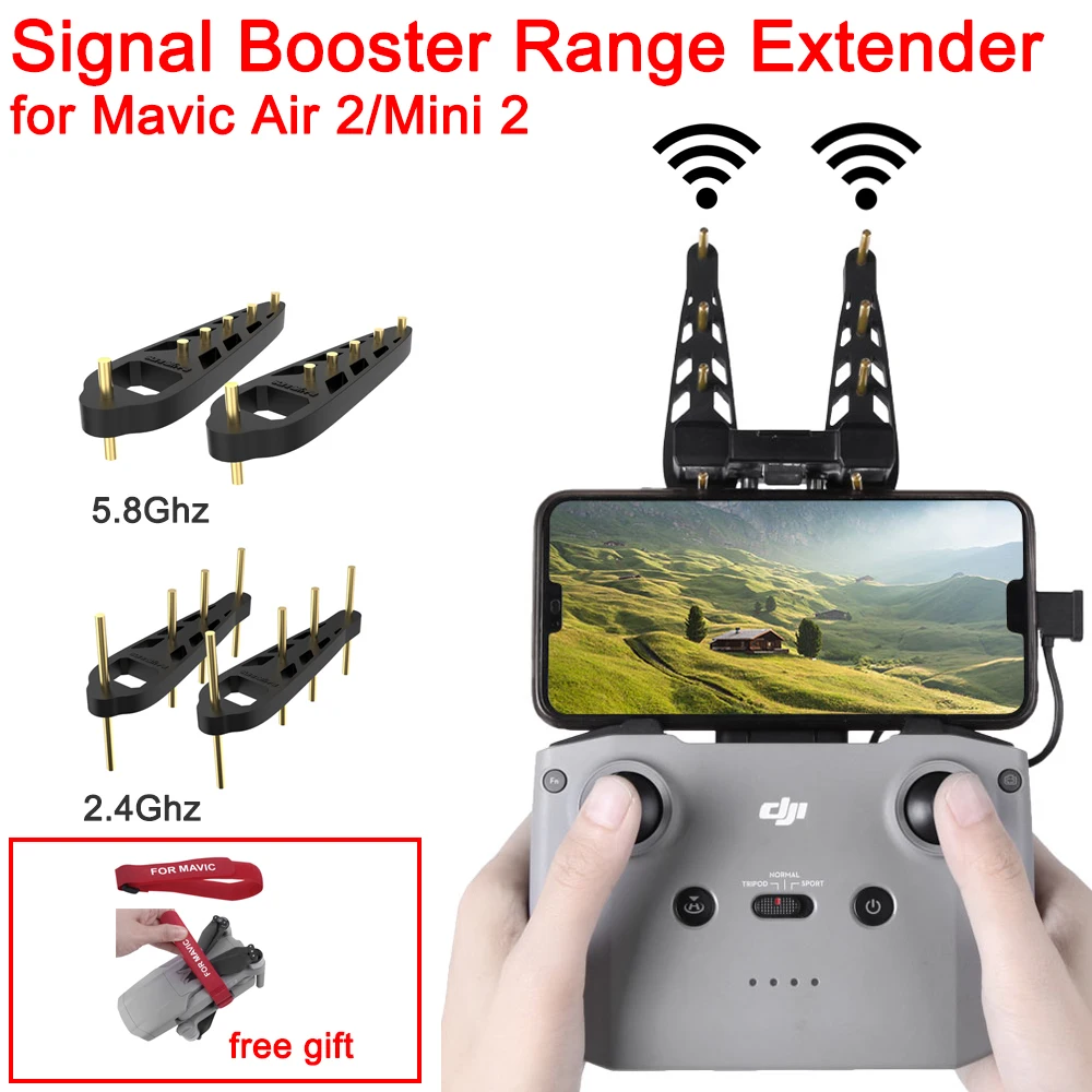 

Sunnylife Mini2/Air2 Yagi-Uda Antenna 5.8Ghz/2.4Ghz Drone Remote Controller Signal Booster Range Extender for Mavic Air 2/Mini 2