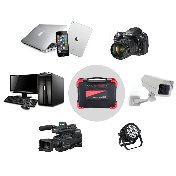 Портативный Перезаряжаемый литиевый аккумулятор 1500 Вт солнечный генератор со