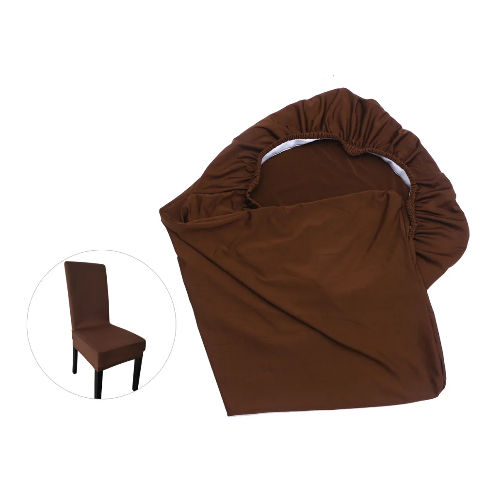 

4pcs Universal Multi Stretch Spandex Half Chair Cover Polyester Fabric Wedding Party Banquet Hotel Dining Chair Cover(Black)