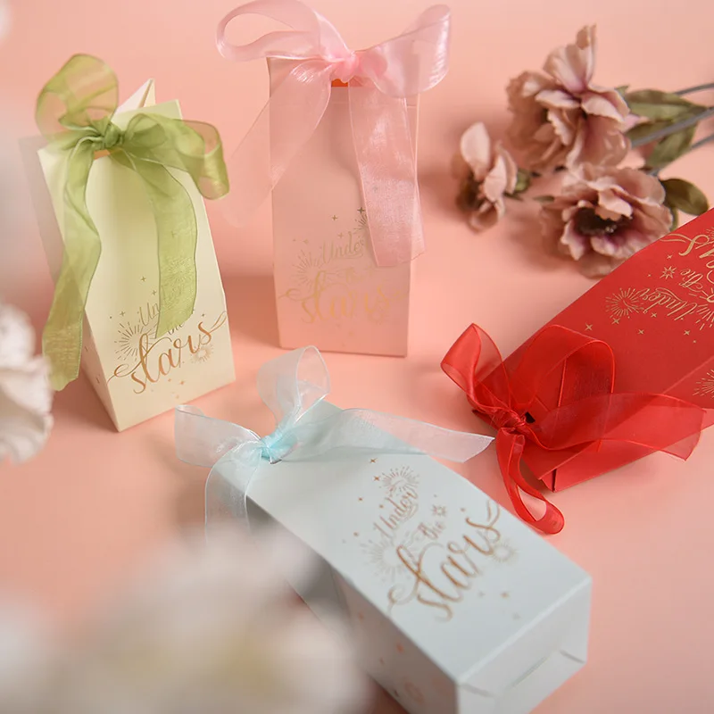 

Multicolor Paper Gift Boxes Wedding Favors Candy Box For Christening Baby Shower Birthday Party Supplies Packing Chocolate Bags
