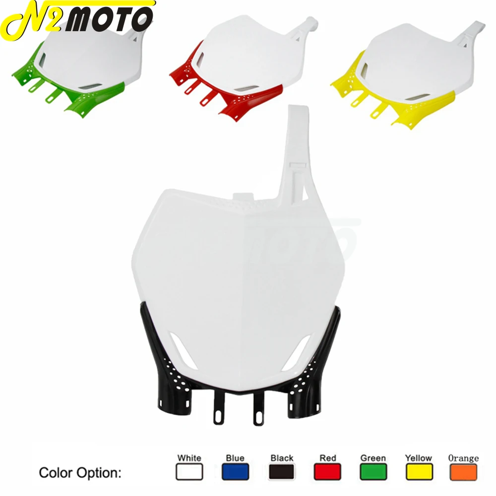 Передние таблички с номером мотоцикла универсальные белые и черные для Kawasaki Suzuki