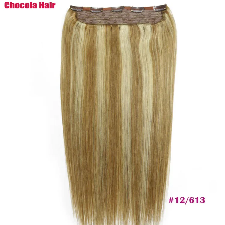 Chocala Hair 2"-28" Искусственные волосы одинаковой направленности волос 1 шт. набор 220 г натуральные бразильские прямые волосы шт зажим для наращивания человеческих волос