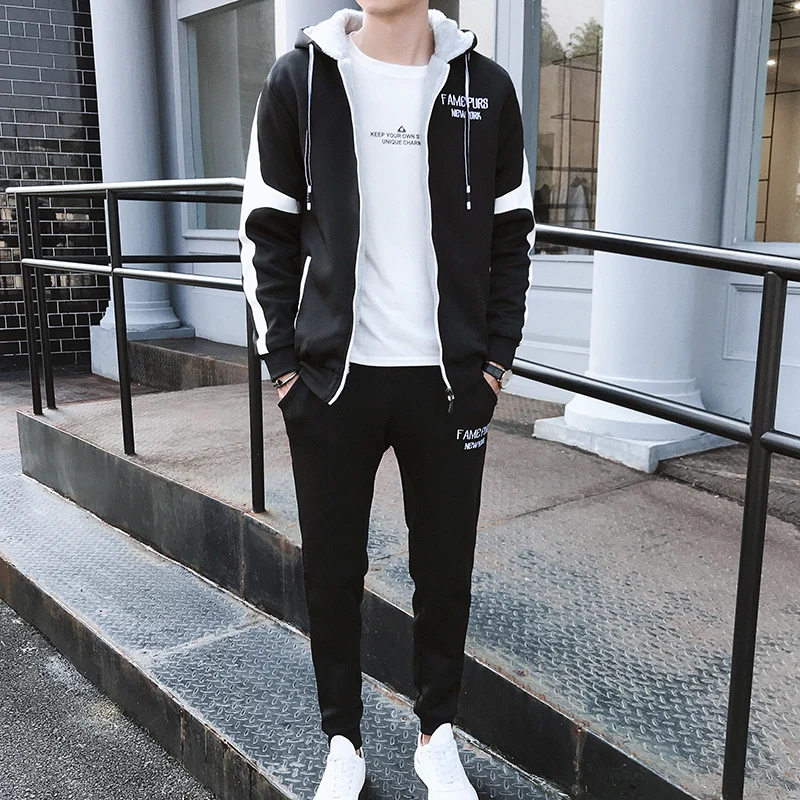 Sportswear Tracksuit Men Sweatsuits Sets Hip Hop Suits Set Casual Clothing Sportwear Hommes Coat JJ60NT | Мужская одежда