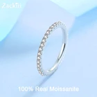 Женское составное обручальное кольцо, серебряное бриллиантовое обручальное кольцо с муассанитом вечности 0,57ct, 2 мм
