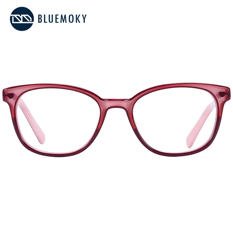 BLUEMOKY ацетатные очки, прозрачная оправа, для девушек, близорукость, оптические очки, оправа, для детей, милые, прозрачные, модные, оправа для очков