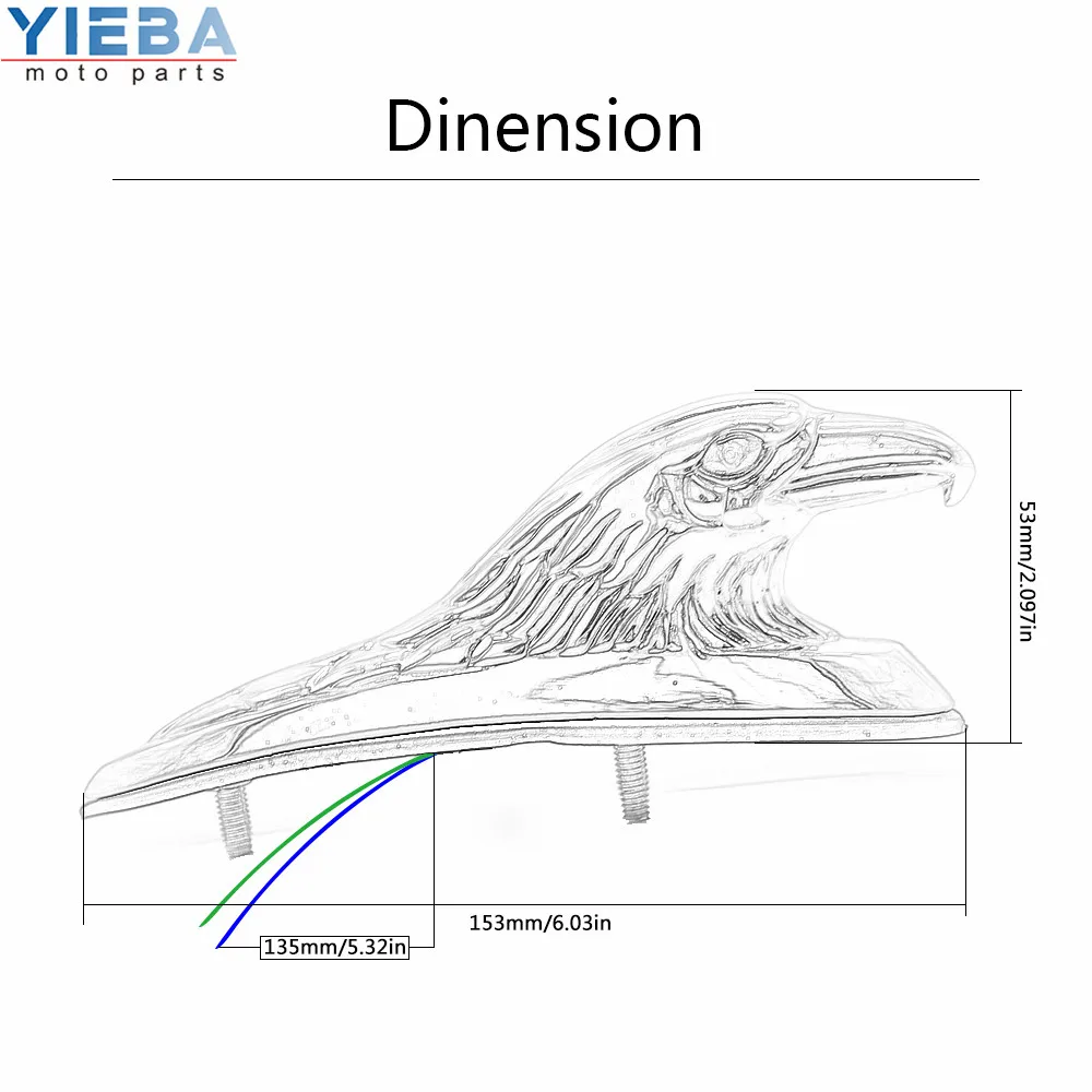Аксессуары для мотоциклов крыло капота эмблема универсальные индикаторы лампа