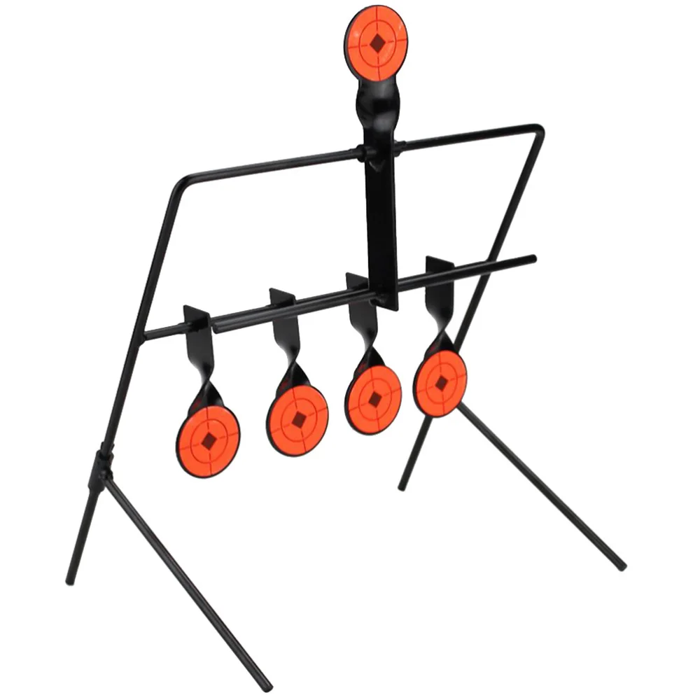 

Metal Resetting Shooting Target Paddle Wind Chime Style Target for Outdoor Shooting Training (Black)