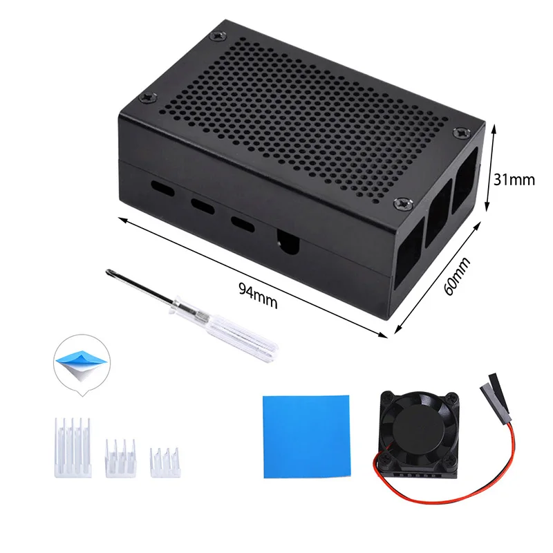 Оригинальный комплект для Raspberry Pi 4B 2 Гб ОЗУ 4 Model B с 32 Microsd алюминиевый чехол