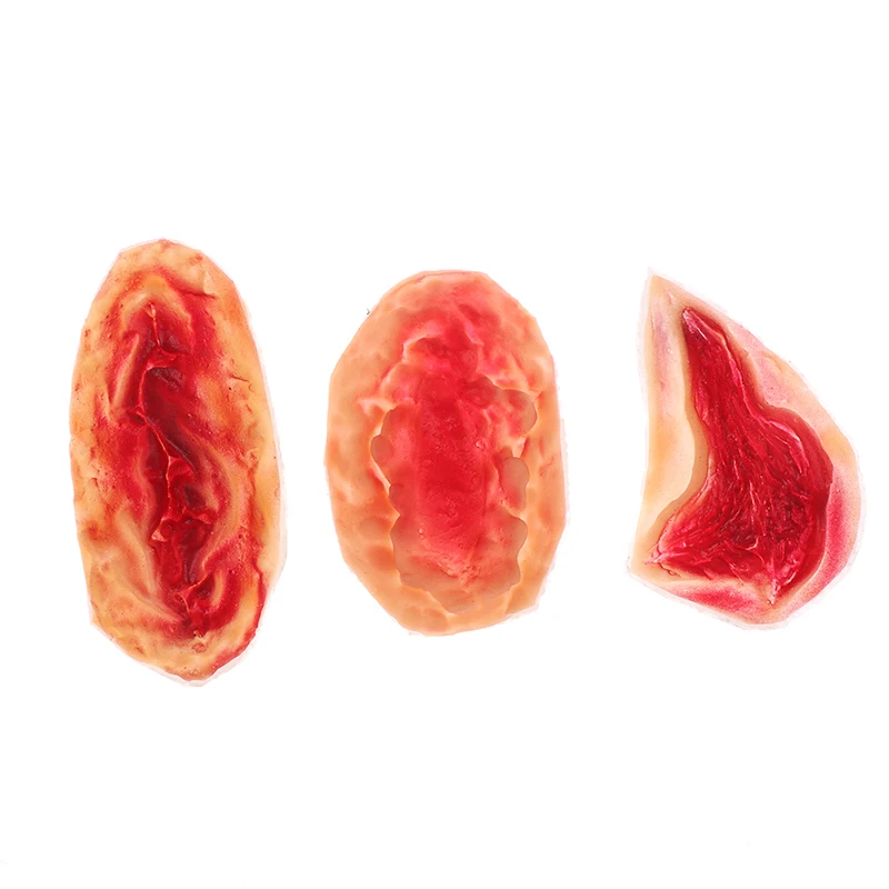 Страшные 3D Хэллоуин имитация шрамов водонепроницаемая фотовспышка кровавый