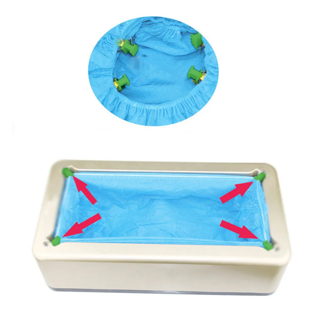 100pcs Automatic Shoes Cover Dispenser Household Disposable Machine Droplet Dust Booties Maker For Home Office | Обувь