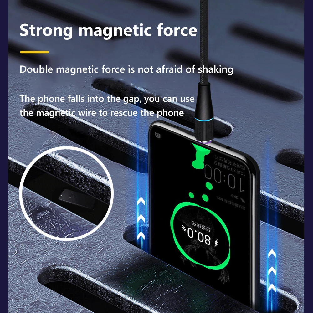 

5A Magnetic Micro USB Cable Fast Charging Magnet Charger USB Type C Micro IOS 1M Cable For Xiaomi Samsung Redmi Phone Cord Wire