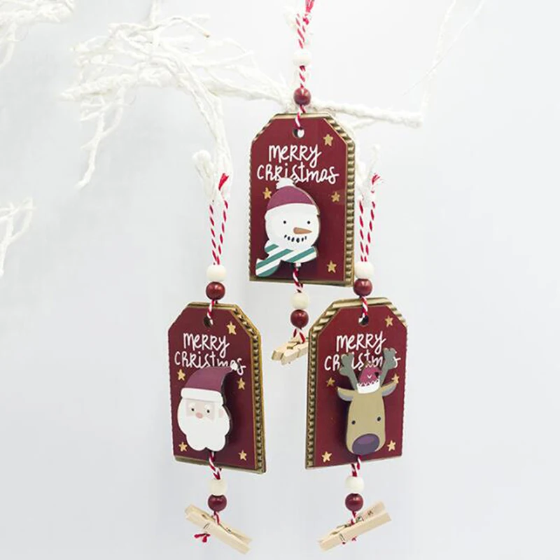 3 шт./лот рождественские деревянные окрашенные зажимы открытка фото зажим