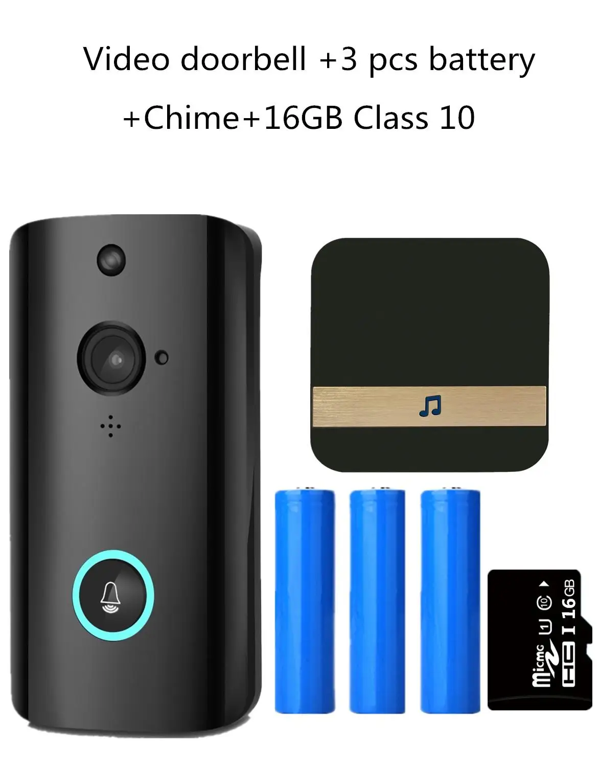 Option 6 Vikewe M9 видео дверной звонок умный беспроводной WiFi дверной звонок для безопасности визуальная запись домашний монитор ночное видение домофон дверной телефон - Название цвета: Option 6