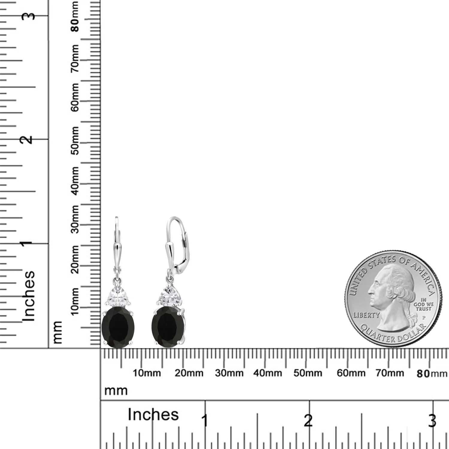 GemStoneKing 5.00Ct 925 пробы металлический браслет черный оникс Висячие серьги для женщин овальный камень 10X8 мм ювелирные украшения подарок