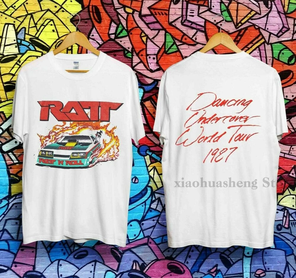 

Ratt 80S Dancing Undercover World Tour 1987 Top Vtg Reprint T-Shirt Size S-3Xl 100% Cotton Men T Shirt Women Tops Tee