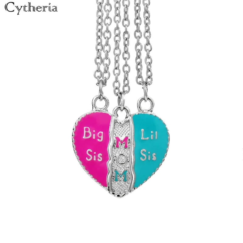 Ожерелья для матери и дочери, двойное ожерелье с маленьким мозгом, большой мозговой ожерелье, тройной шт./компл. конфетного цвета