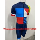 Полноразмерный костюм для езды на велосипеде, французский, красный, синий, с коротким рукавом, летний мужской костюм Железного человека для триатлона, костюм для езды на велосипеде, костюм для езды на велосипеде