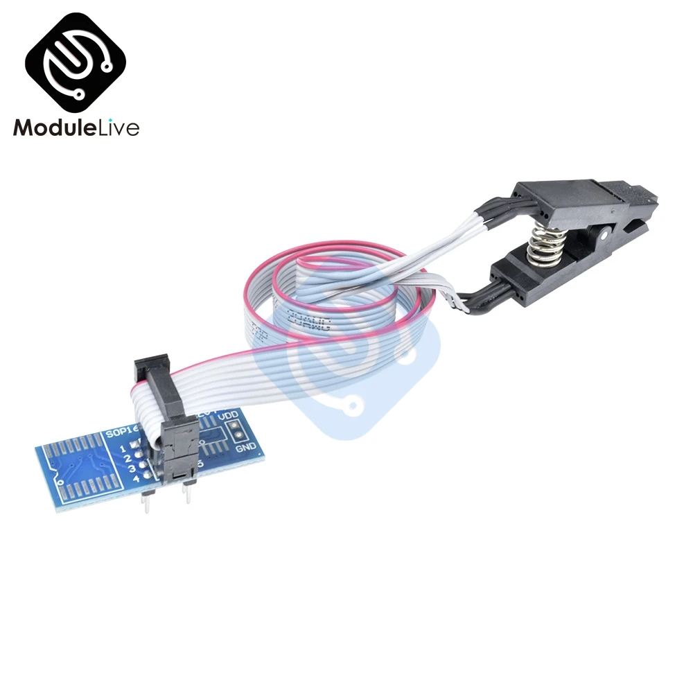 CH340G CH341 24 25 серия EEPROM Flash BIOS USB программатор SOP8 SOIC8 SOP Формат Флэш чип зажим для